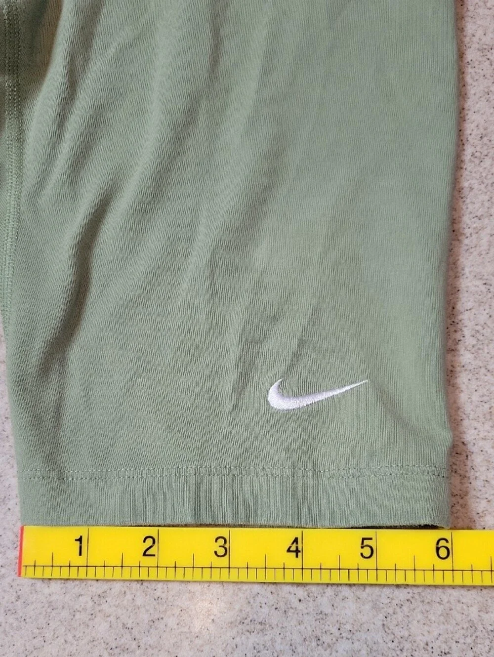 Nike Essential Bike Shorts Sage Green Size XS Cotton Blend Stretch